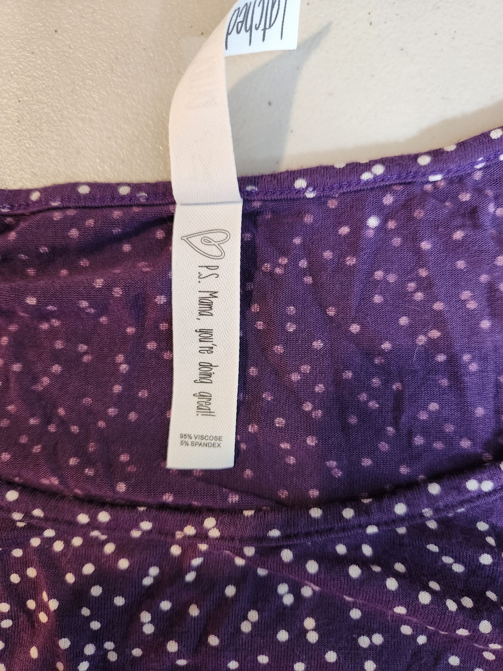 Latched Mama Purple Momper Romper Dress Knot Nursing Short Sleeve Breastfeeding - Picture 7 of 9